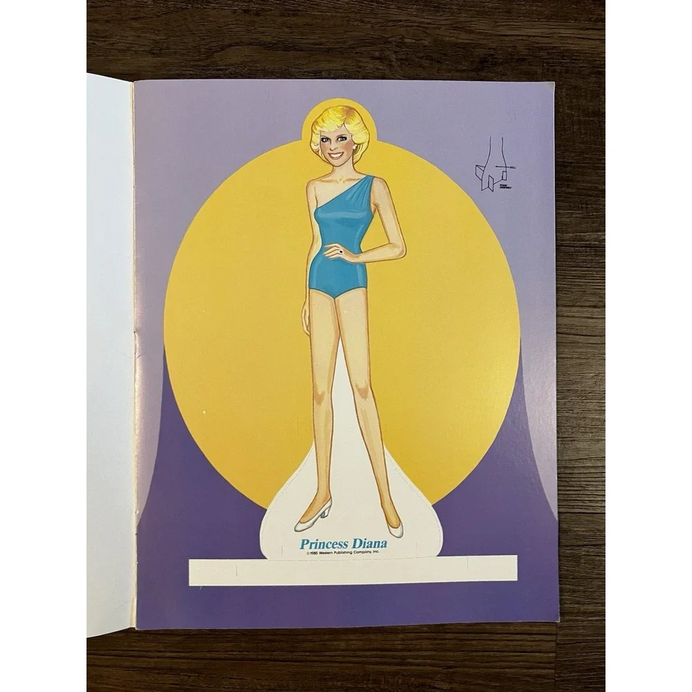 LOT Vintage PRINCESS DIANA Charles PAPER DOLL Books Book FASHION & BABY UNCUT